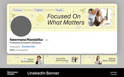 Yellow Creative Linkedin Banner
