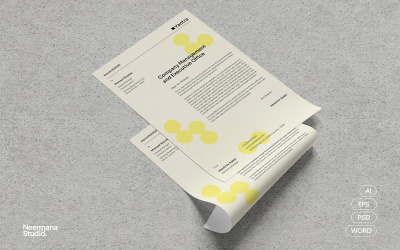 Yellow Minimal Letterhead