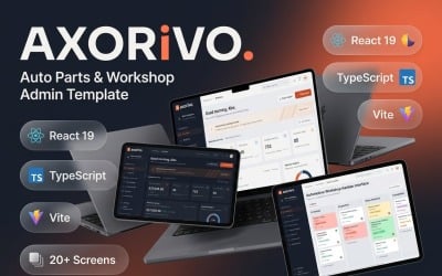 Axorivo — Beheerdashboard voor auto-onderdelen en werkplaatsen