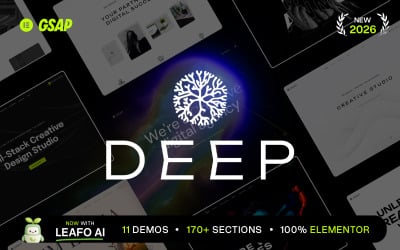 Deep – Kreatives Elementor KI-gestütztes WordPress-Theme
