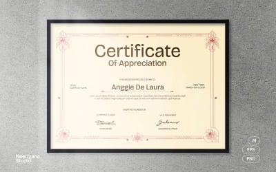 Elegant Floral Certificate