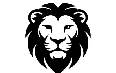 Fierce Wild Lion Head Mascot Logo Vector