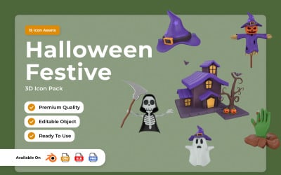 Halloween Magic 3D Icon Pack