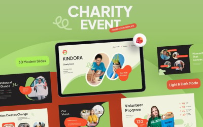 Kindora - Jótékonysági esemény PowerPoint prezentáció