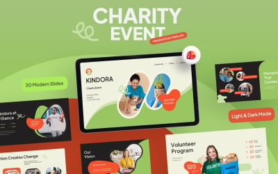 Kindora - PowerPoint-presentation för välgörenhetsevenemang