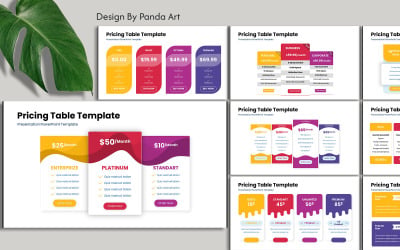 Preisgestaltung und Tabelle – Infografik-PowerPoint-Vorlage