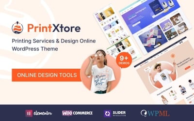 PrintXtore – Servicios de impresión y diseño en línea - Tema de WordPress WooCommerce