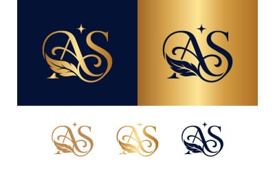 Monogram as stylized with leaf for nature brand.