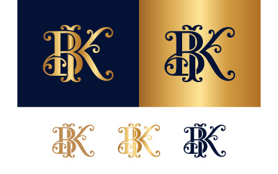 BK monogram elegant luxury initials for branding design.