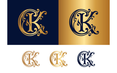 CK monogram classic luxury initials for branding identity.