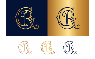 Elegant CR monogram logo with decorative outline.