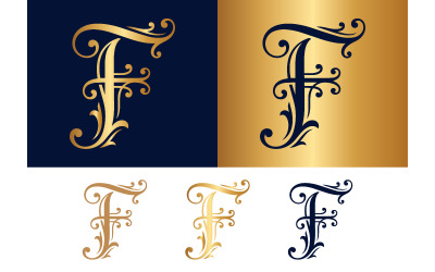 Elegant letter F monogram for branding projects design.