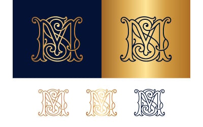 Elegant monogram ms design for branding emblem.