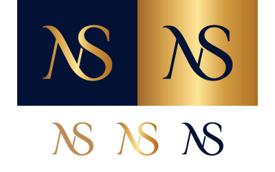 Modern NS letter logo combination.