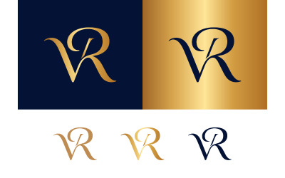 Modern VR initial logo mark for companies.