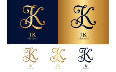 Ornate k letter monogram for branding.