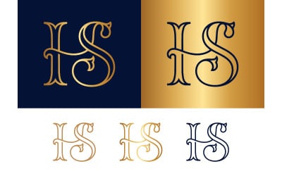 Stylish HS lettermark logo for branding.