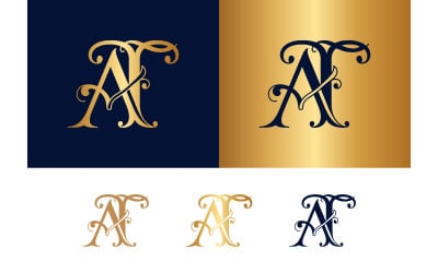 Stylized at monogram for graphic design projects.