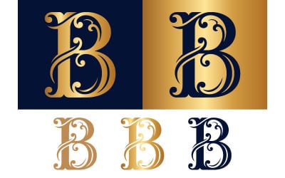 Vintage letter B monogram for sophisticated business branding design.
