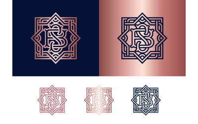 Geometric bs monogram intricate star frame.
