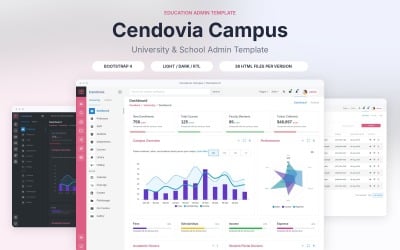 Cendovia Campus - шаблон адміністратора Bootstrap для університету та школи