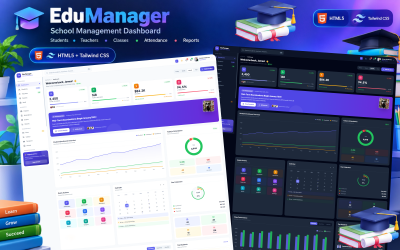 EduManager - Dashboard di gestione scolastica HTML5 Tailwind CSS Template