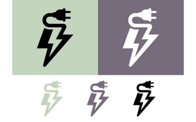 Electrical plug and lightning bolt symbol for energy.