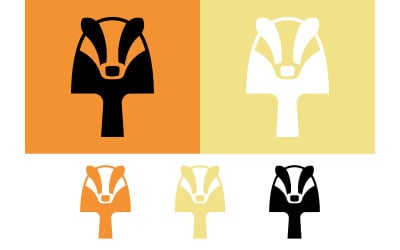 Badger logo icon vector graphic design.
