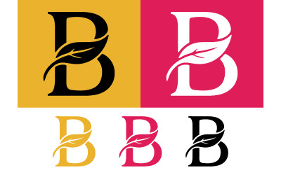 Sierlijk logo met de letter b in roze.