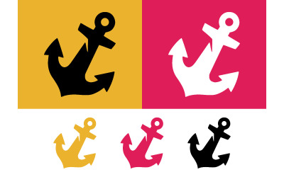 Anchor icon on yellow and pink backgrounds.
