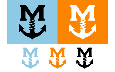Anchor M logo with helix and screw design.