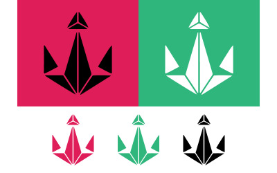 Anker-Symbol-Logo, geometrisches, modernes Design.