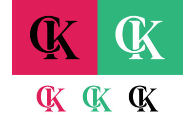 CK monogram logo design, vintage