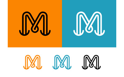 Modernes Logo-Design mit dem Buchstaben M.