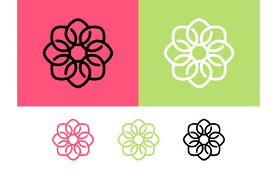 Flower like geometric pattern in black and white.