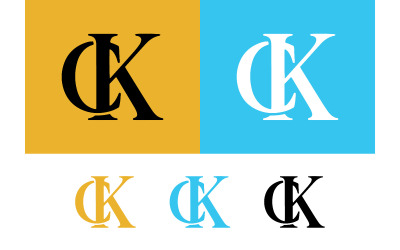 Monogram ck c k serif logos design.