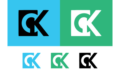 Дизайн логотипа Monogram ck ck square.