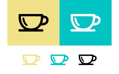 Varianti dell&amp;#39;icona della tazza di caffè dal design semplice.