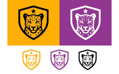 Jaguar-Kopfschild-Logo in zwei Farben.