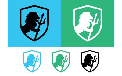 Trident-embleem voor sportmerk.