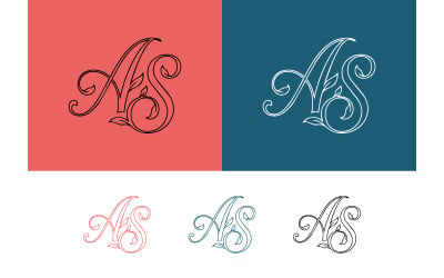 Als logo-ontwerp met monogram, natuurlijke krullen en letters.