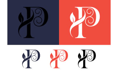 Classic letter P logo with flourish elements.