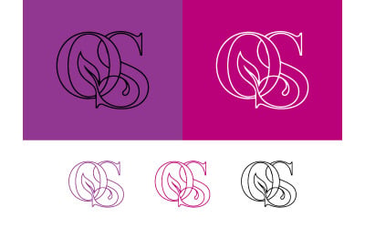 Logo con monogramma &amp;quot;qs&amp;quot; su sfondo viola.