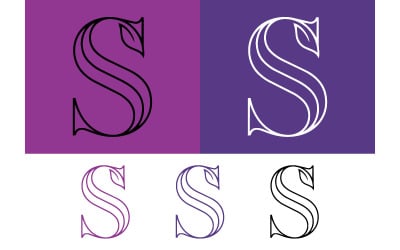 Stylized letter s logo with leaf outline.