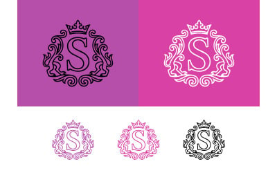 Elegant royal monogram s crest templates.
