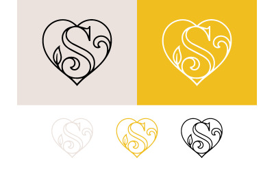 Heart&amp;#39;s logotypdesign i svartvitt.
