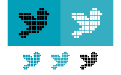Stylized crane logo black outline.