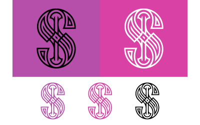 Abstract line art S letter symbol logo.