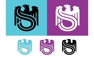 Logo con emblema a scudo stilizzato raffigurante un&amp;#39;aquila con la lettera S.