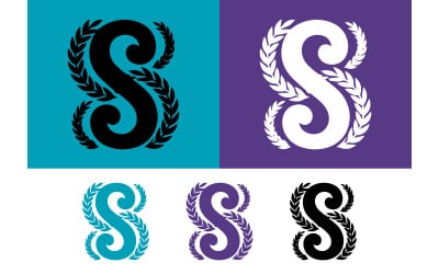 Emblema con la lettera S stilizzata e foglie nel logo.
